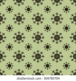 Christmas snowflakes seamless background. 