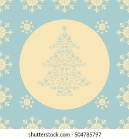 Christmas snowflakes seamless background. 
