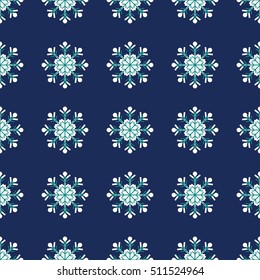 Christmas snowflakes seamless background. 