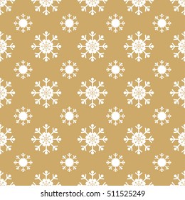 Christmas snowflakes seamless background.