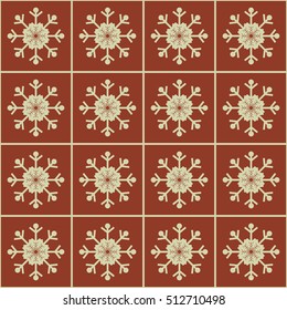 Christmas snowflakes seamless background.