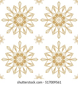 Christmas snowflakes seamless background. 