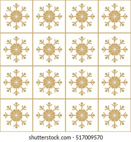 Christmas snowflakes seamless background. 