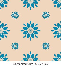 Christmas snowflakes seamless background. 