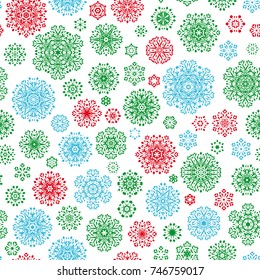 Christmas snowflakes seamless background. And also includes EPS 10 vector