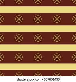 Christmas snowflakes seamless background. New year pattern vector illustration.