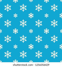 Christmas snowflakes seamless pattern with geometric tiled grid and beautiful snow ornament for winter holidays packaging
