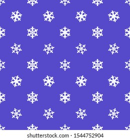 Christmas snowflakes seamless pattern with geometric tiled grid and beautiful snow ornament for winter holidays packaging