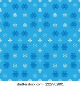 Weihnachtsschneeflocken nahtloses Muster für Winterferien