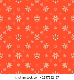 Christmas snowflakes seamless pattern for winter holidays