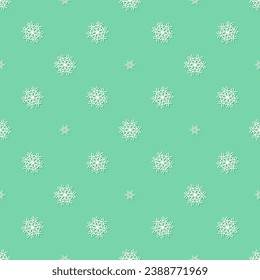Christmas snowflakes seamless pattern for winter holidays
