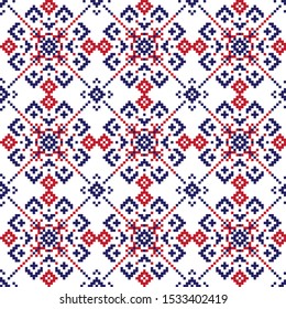 Christmas Snowflakes Seamless Pattern/Print Background in Vector - suitable for both online/physical medium such as website resources, graphics, print designs, fashion textiles, knitwear and etc.