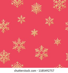 Christmas snowflakes seamless repeating pattern background. EPS 10