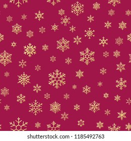 Christmas snowflakes seamless repeating pattern background. EPS 10
