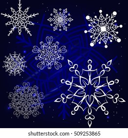 Christmas Snowflakes set