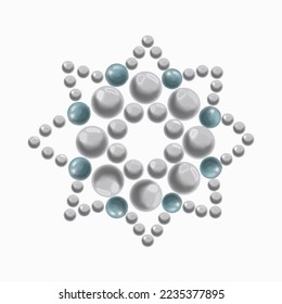 Christmas snowflakes set vector. Vintage style  