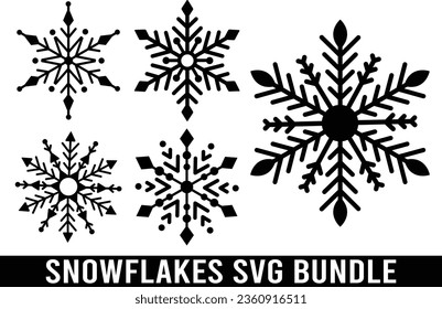 Christmas snowflakes svg design  bundle