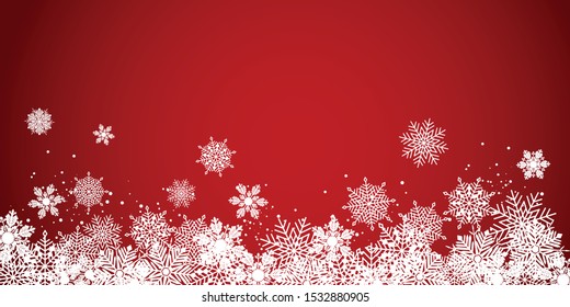 Christmas snowflakes. sweet celebration winter ornament banner