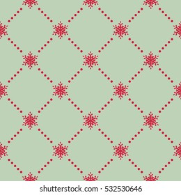 Christmas Snowflakes. Traditional Christmas Seamless Pattern Snowflakes. Editable Illustration for New Year Decoration. EPS 10 vector file includeda
