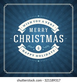 Christmas snowflakes and typography label design vector background. Greeting card or invitation and holidays wishes. 