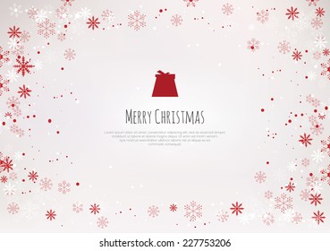 Christmas snowflakes vector background. Card or invitation.