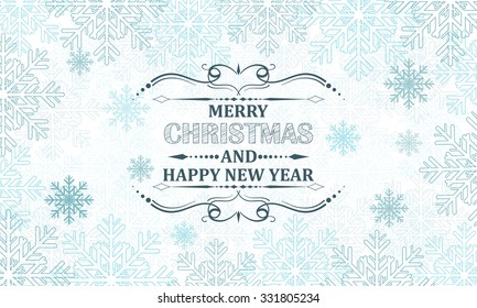 Espaldas de nieve de Navidad con fondo vectorial decorado.