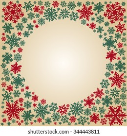 Christmas snowflakes vector card