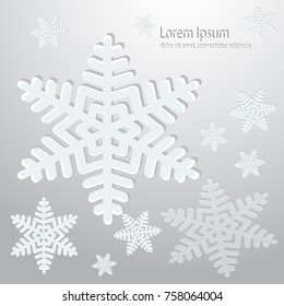 Christmas snowflakes, vector illustration