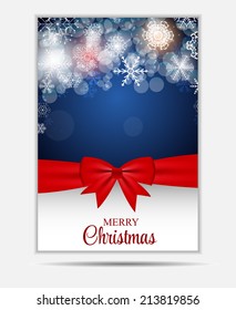 Christmas Snowflakes Website Banner and Card Background Vector Illustration EPS10 