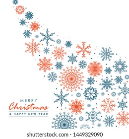 Christmas snowflakes with white background