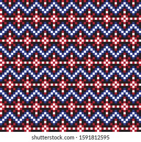 Christmas Snowflakes/Fair Isle Seamless Pattern for website resources, graphics, print designs, fashion textiles, knitwear and etc.
