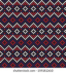 Christmas Snowflakes/Fair Isle Seamless Pattern for website resources, graphics, print designs, fashion textiles, knitwear and etc.