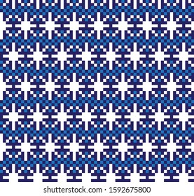 Christmas Snowflakes/Fair Isle Seamless Pattern for website resources, graphics, print designs, fashion textiles, knitwear and etc.