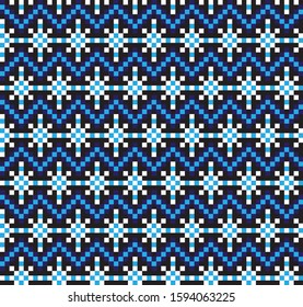 Christmas Snowflakes/Fair Isle Seamless Pattern for website resources, graphics, print designs, fashion textiles, knitwear and etc.