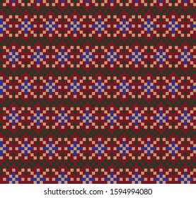 Christmas Snowflakes/Fair Isle Seamless Pattern for website resources, graphics, print designs, fashion textiles, knitwear and etc.