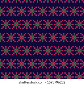 Christmas Snowflakes/Fair Isle Seamless Pattern for website resources, graphics, print designs, fashion textiles, knitwear and etc.