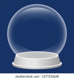 Christmas Snowglobe Icon. Realistic Illustration Of Christmas Snowglobe Vector Icon For Web Design