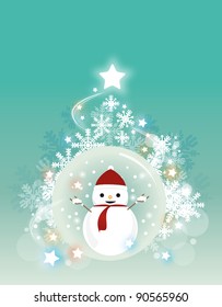 Christmas Snowman Background