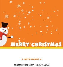 christmas snowman background. vector illustration