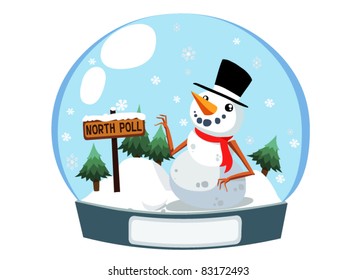 christmas snowman in the box