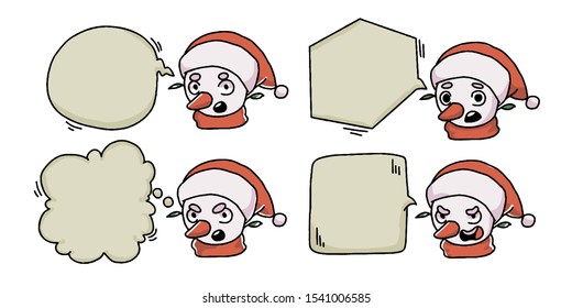 Christmas snowman bubble chat set