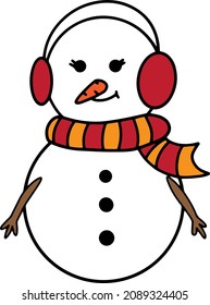 Christmas Snowman Decoration for T-shirt snowman set icon