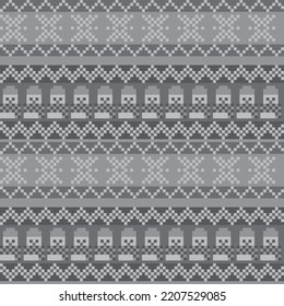 Christmas Snowman fair isle pattern design for fashion textiles, knitwear and graphics