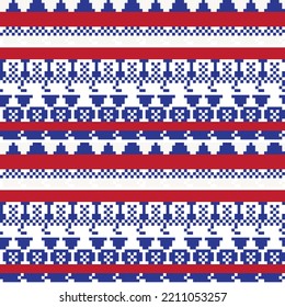 Christmas Snowman fair isle pattern design for fashion textiles, knitwear and graphics
