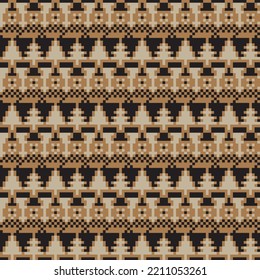 Christmas Snowman fair isle pattern design for fashion textiles, knitwear and graphics