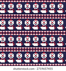 Weihnachten Snowman Messe Insel Muster Design für Mode Textilien, Strickwaren und Grafiken
