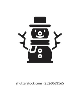 Navidades Muñeco de nieve lleno de Ilustración vectorial de iconos