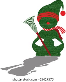 christmas snowman green