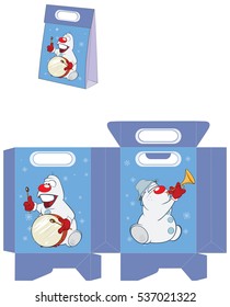 Christmas Snowman. Handbags Packages Pattern 