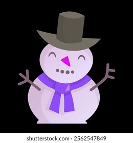 Christmas snowman in a hat